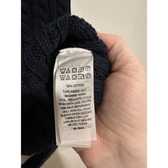 RORIE WHELAN 100% Cotton Navy Preppy Collegiate Vest - Picture 4 of 4